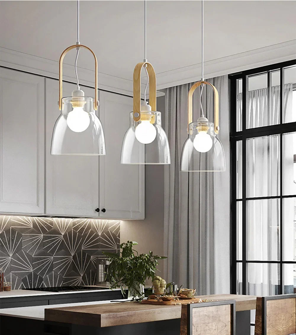 suspension design nordique moderne en verre décoration intérieure - vue 7 sur 9