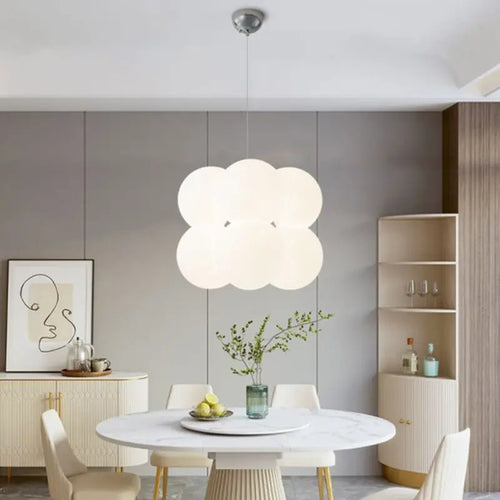 lustre nordique led nuage 4/8 têtes décor bulles luminaires