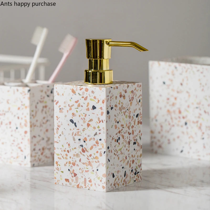 ensemble décoratif de salle de bain en résine 5 pièces - vue 5 sur 9