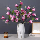 fleurs artificielles magnolias pour décoration florale extérieure