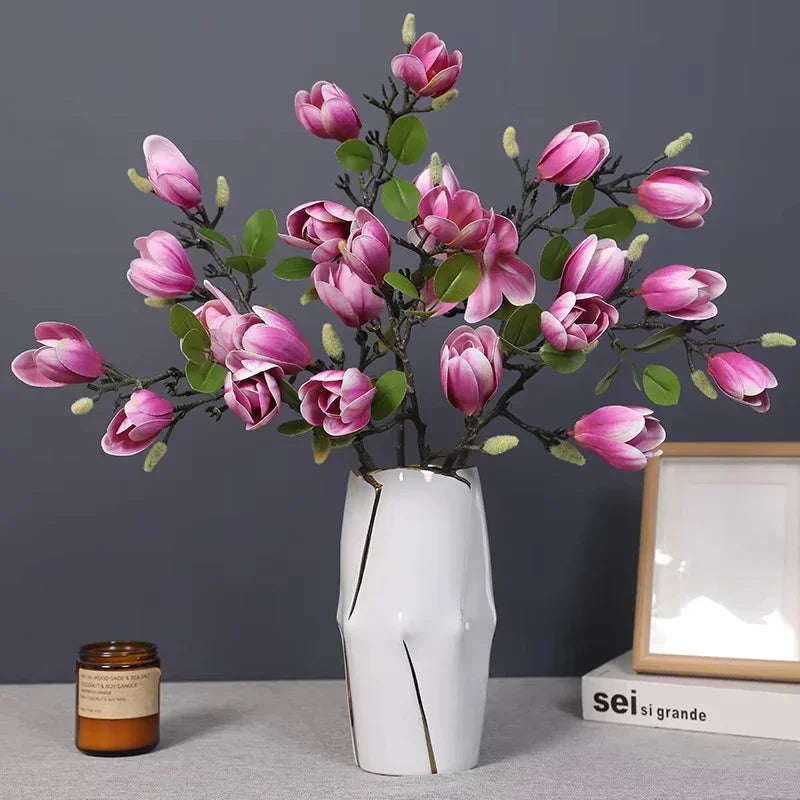 fleurs artificielles magnolias pour décoration florale extérieure - vue 6 sur 10