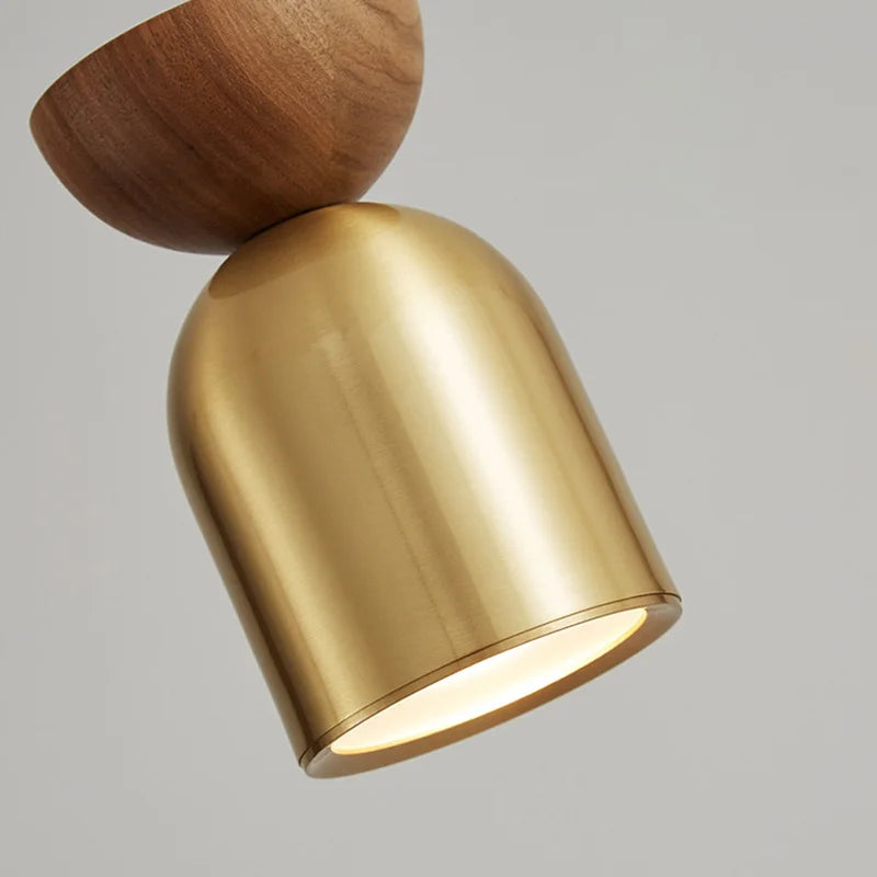 suspension moderne en cuivre noir et or pour intérieur - vue 5 sur 12