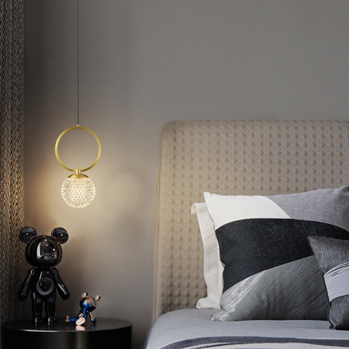 Suspension design LED luxury en verre cristal Ball - vue 4 sur 9
