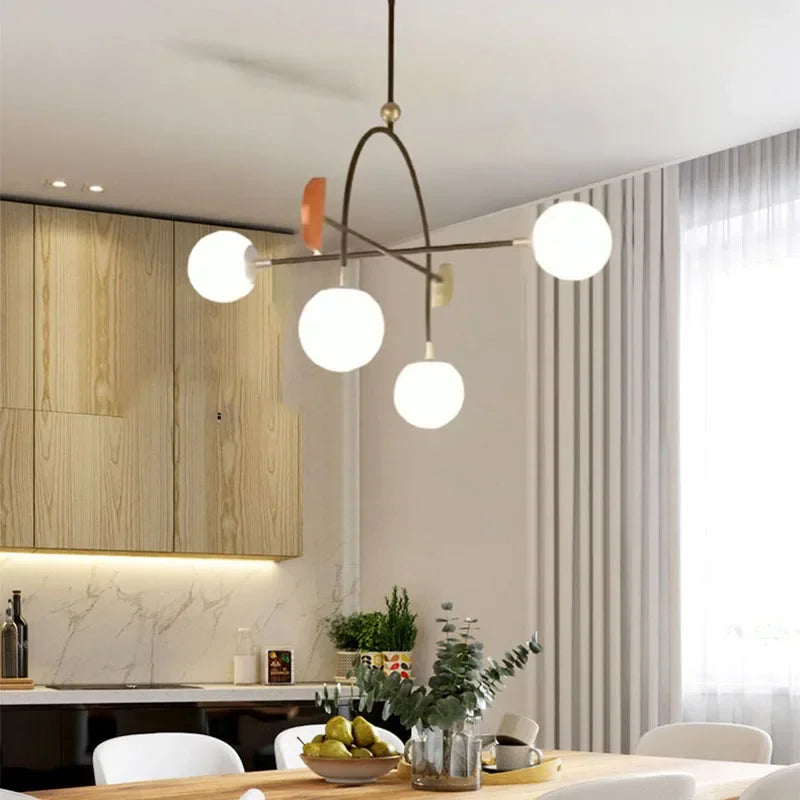 Lustre en verre design pour décoration d'intérieur