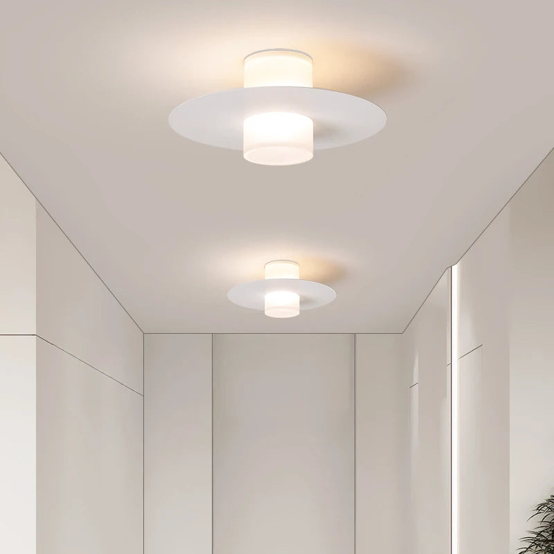 Plafonnier Led allée couloir couloir moderne pour salon salle à manger cuisine chambre noir blanc - vue 5 sur 9