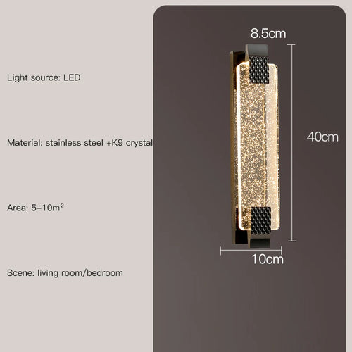 applique murale luxe nordique en cristal moderne éclairage décoratif - vue 16 sur 15