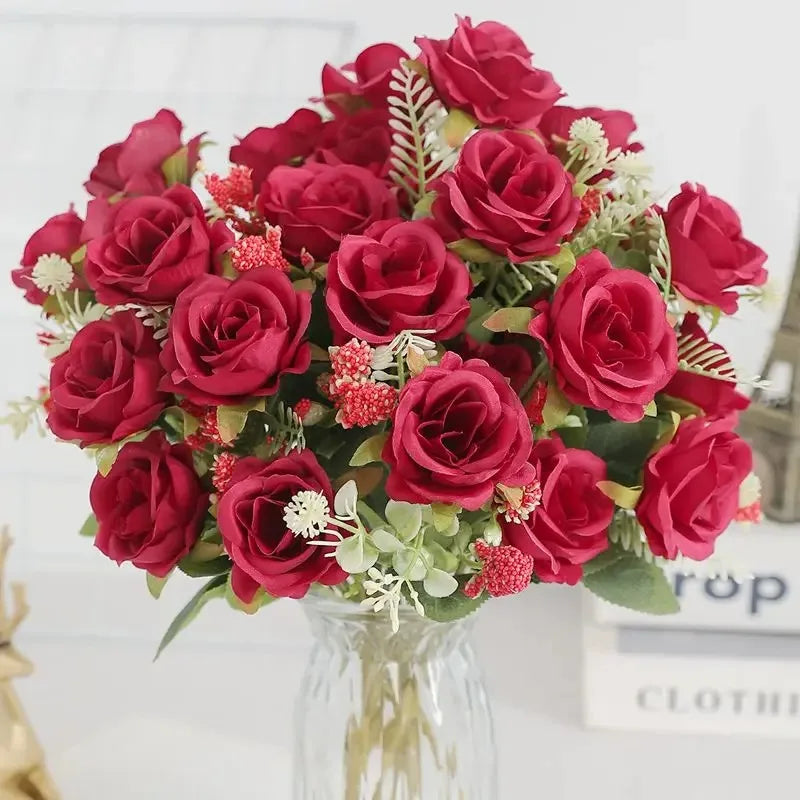 bouquet de pivoines artificielles pour mariage et décoration intérieure - vue 14 sur 15