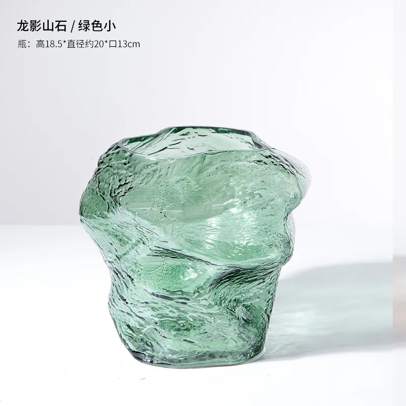 vase en verre moderne pour décoration d'intérieur et fleurs sèches - vue 8 sur 13
