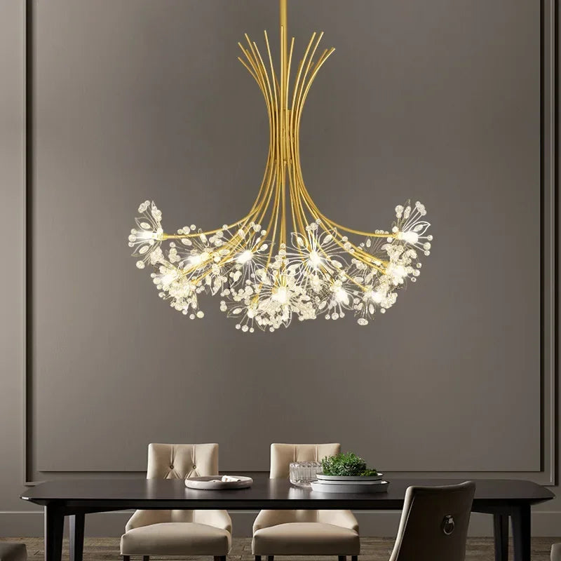 Dandelion Chandelier Nordic Pendant Lamp Ceiling Suspension Hanging Light for Living Ding Room - vue 2 sur 10