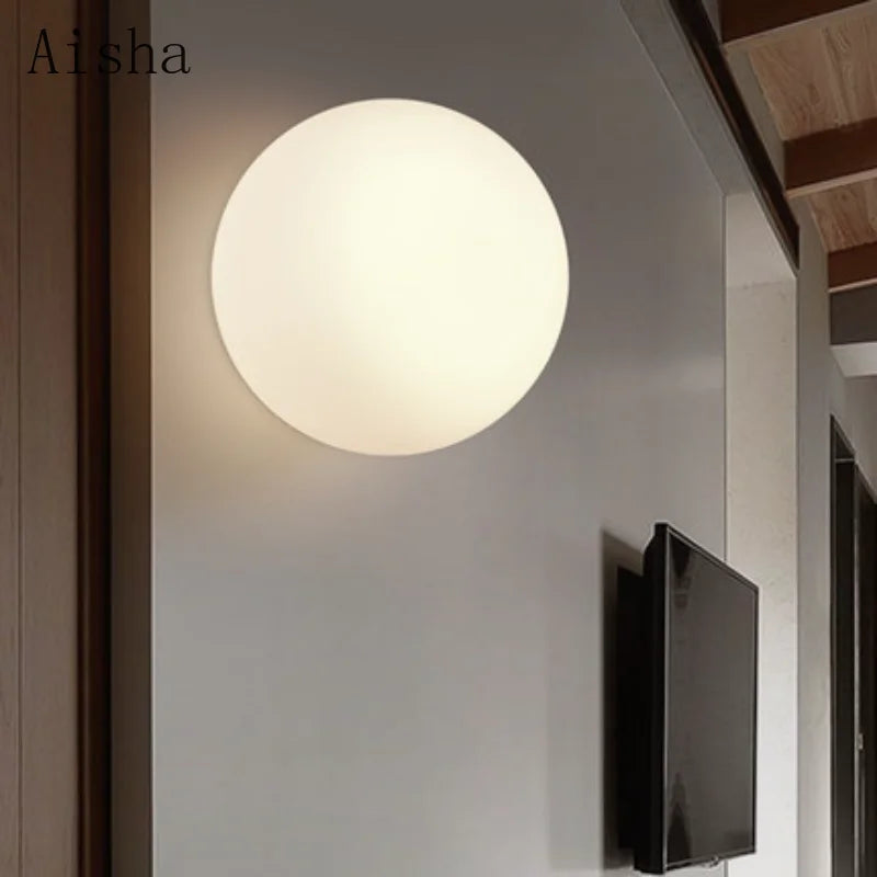 applique murale led en verre minimaliste pour intérieur