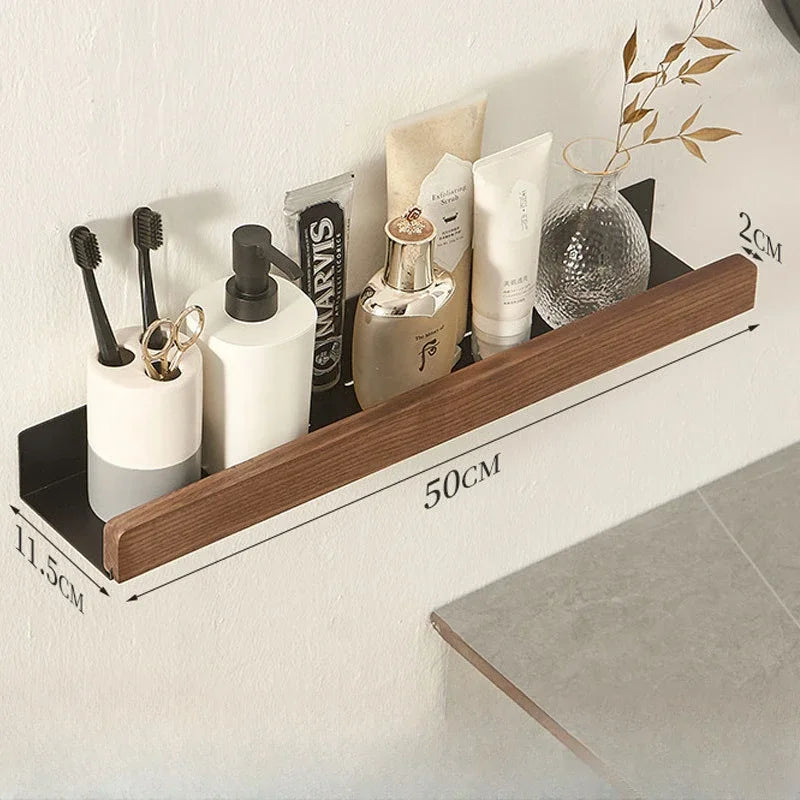 étagère en bois massif pour rangement sans perçage - vue 10 sur 10