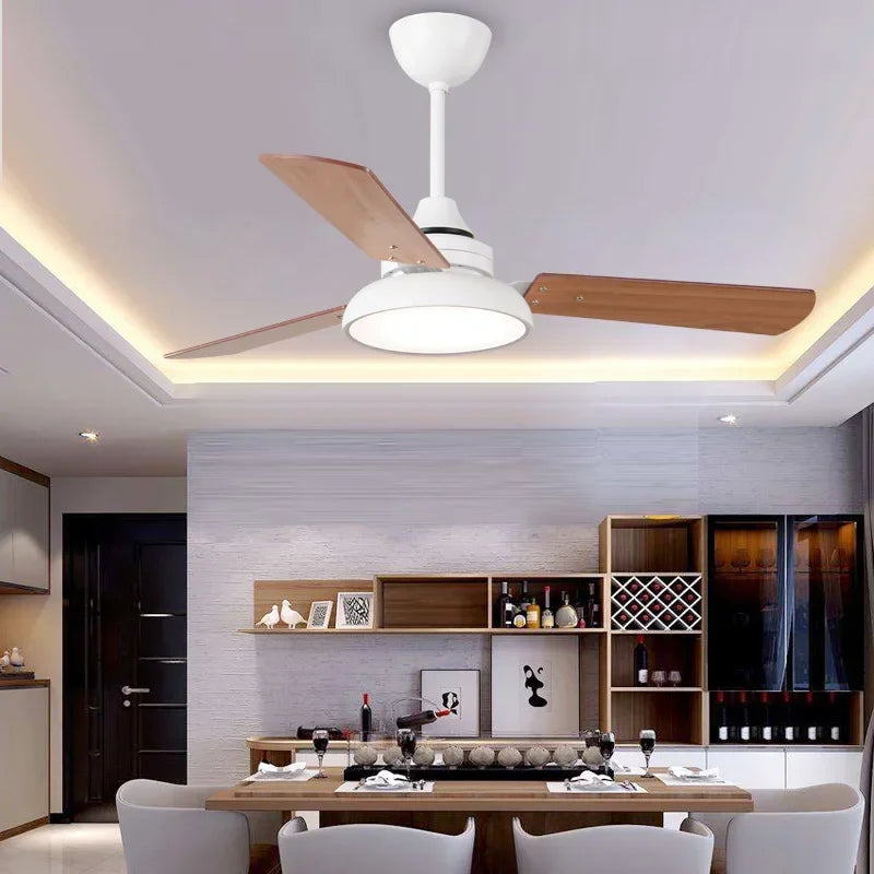 ventilateur de plafond moderne avec lumière et télécommande