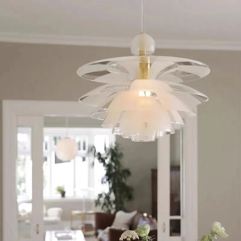 suspension led modernes en acrylique pour intérieur