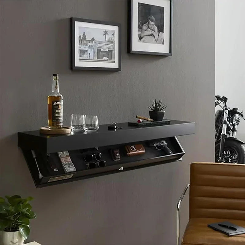 solution de rangement murale étagère design avec compartiment secret - vue 7 sur 9
