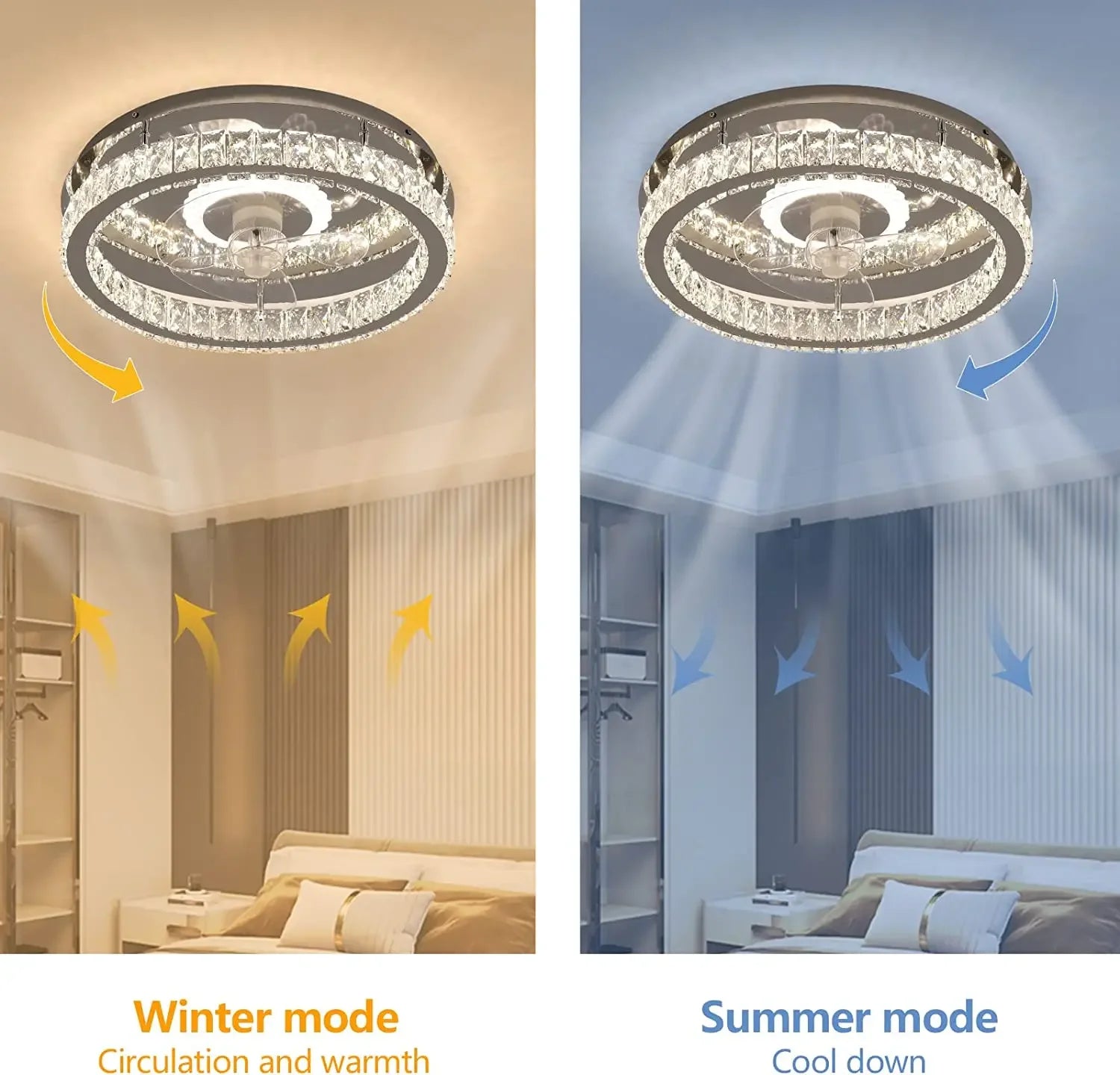 lustre ventilateur de plafond avec lumières et télécommande dimmable