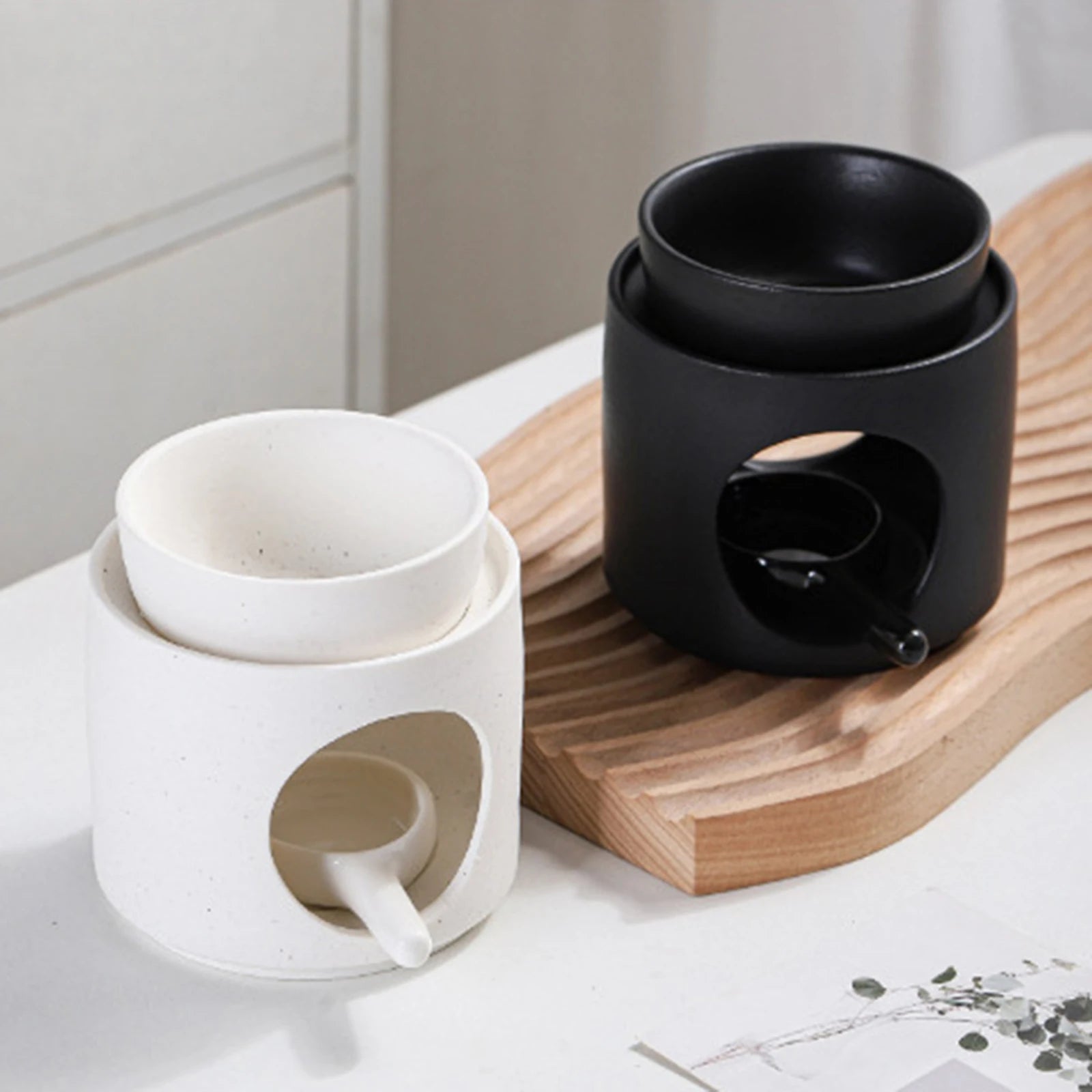 brûleur d'huile essentielle en céramique multifonction décoratif pour intérieur - vue 2 sur 9