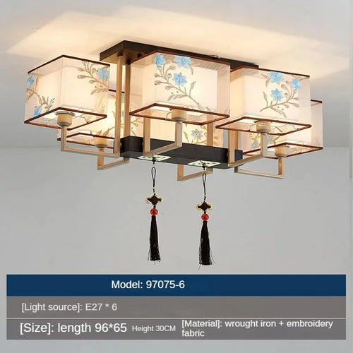 lustre chinois suspendu style moderne pour une ambiance simple - vue 11 sur 19