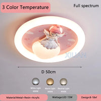 Full Spectrum Children's Room Ceiling Lamp Cartoon Resin Princess Ceiling Light Kids Baby Room Bedroom Nursery School Decor 220V