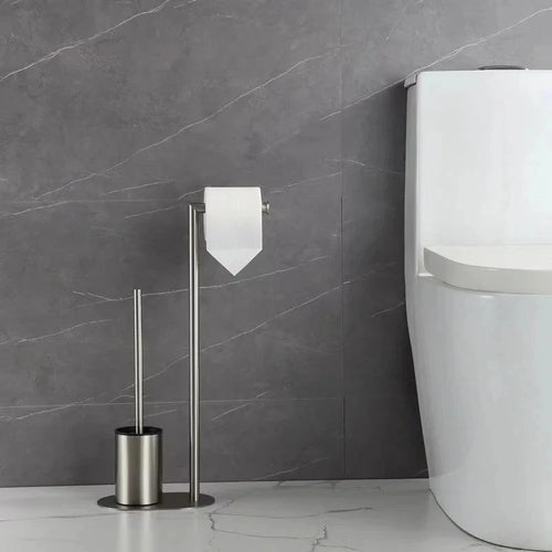 brosse de toilette en acier inoxydable avec support amovible