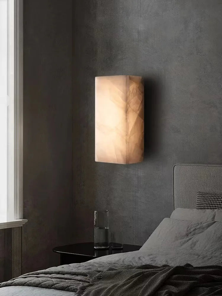 applique murale led extérieure tendance marbre naturel 2024 - vue 5 sur 9