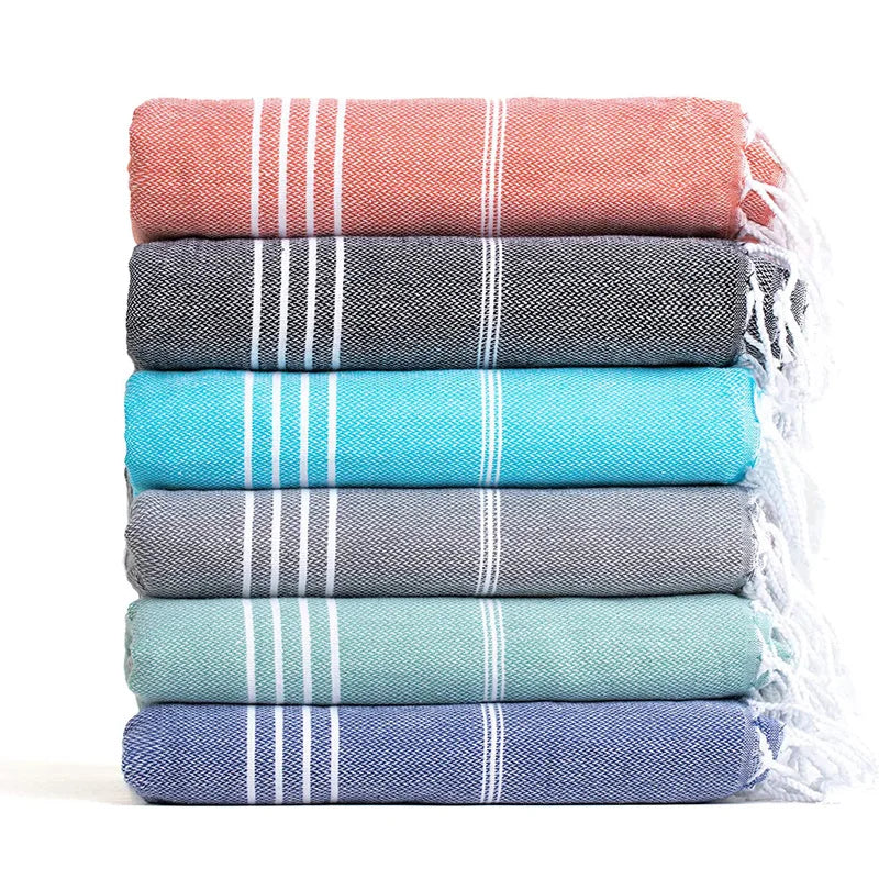 Serviette de plage coton extra large séchage rapide - vue 3 sur 7