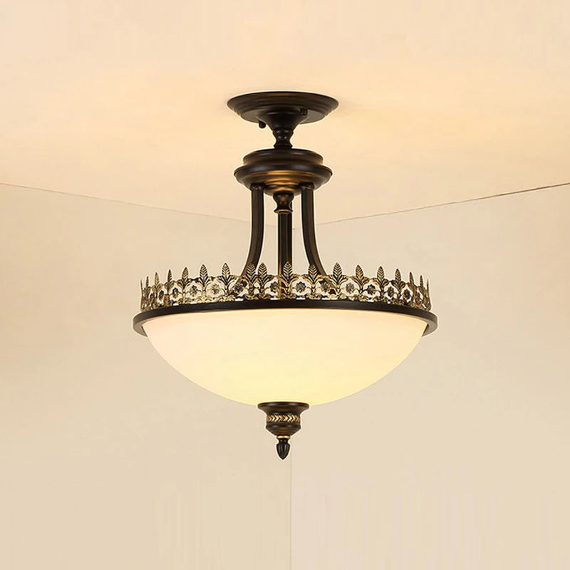 Plafonnier Vintage en verre