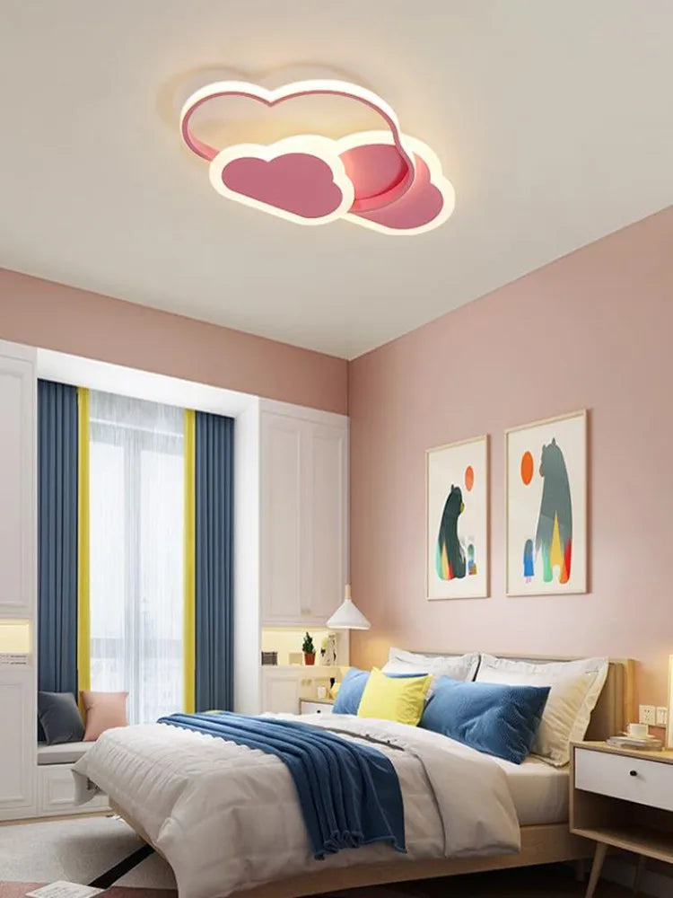 plafonnier moderne en forme de cœur pour enfants et bureaux - vue 3 sur 12