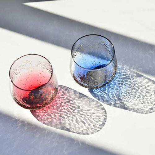 Verre japonais motif ciel étoilé style yachiyo premium