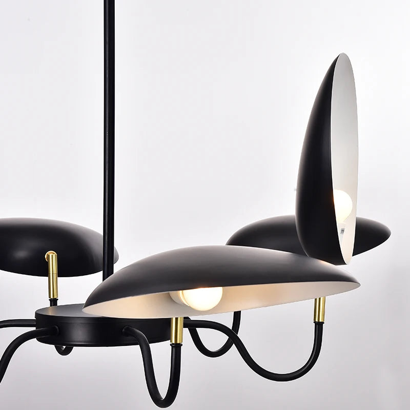 lustre postmoderne nordique à 6 têtes design contemporain - vue 5 sur 7