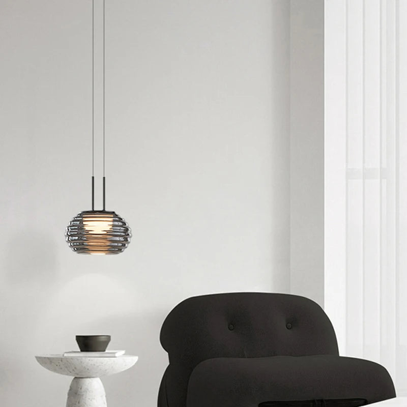 lustre led moderne minimaliste adapté aux commerces et cafés - vue 3 sur 8