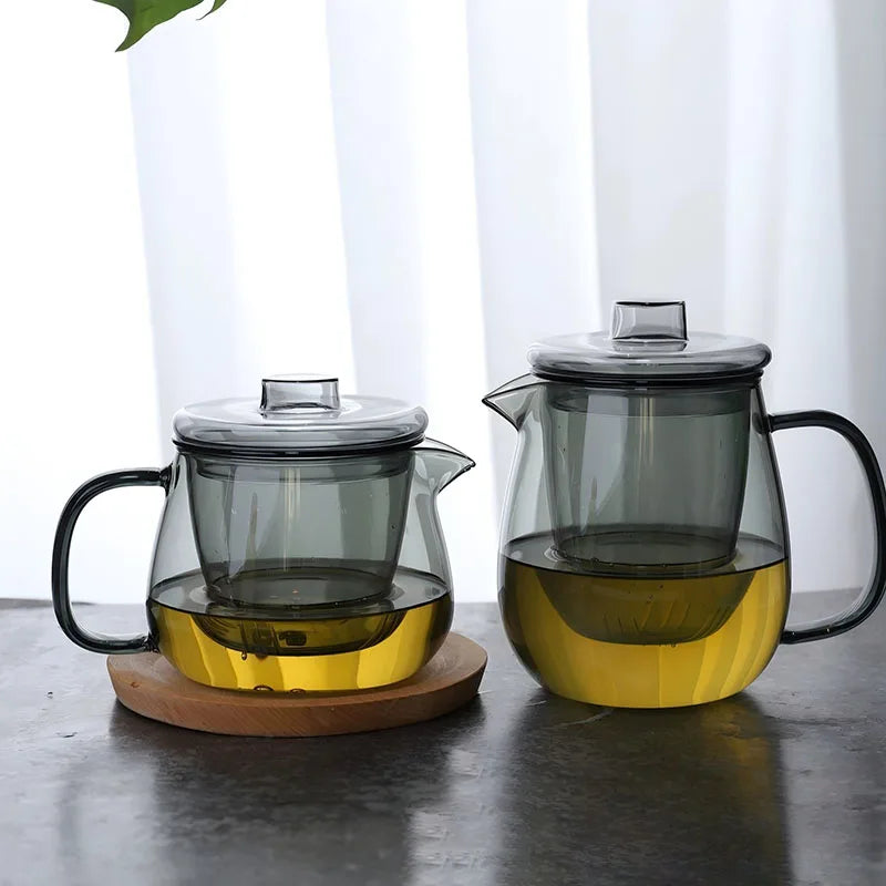 Théière verre borosilicate avec infuseur style moderne - vue 3 sur 7