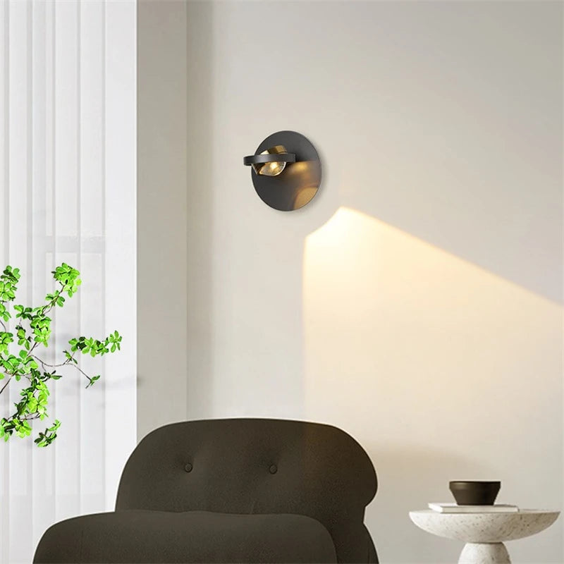 applique murale led moderne rotative à 360° protection des yeux - vue 5 sur 9
