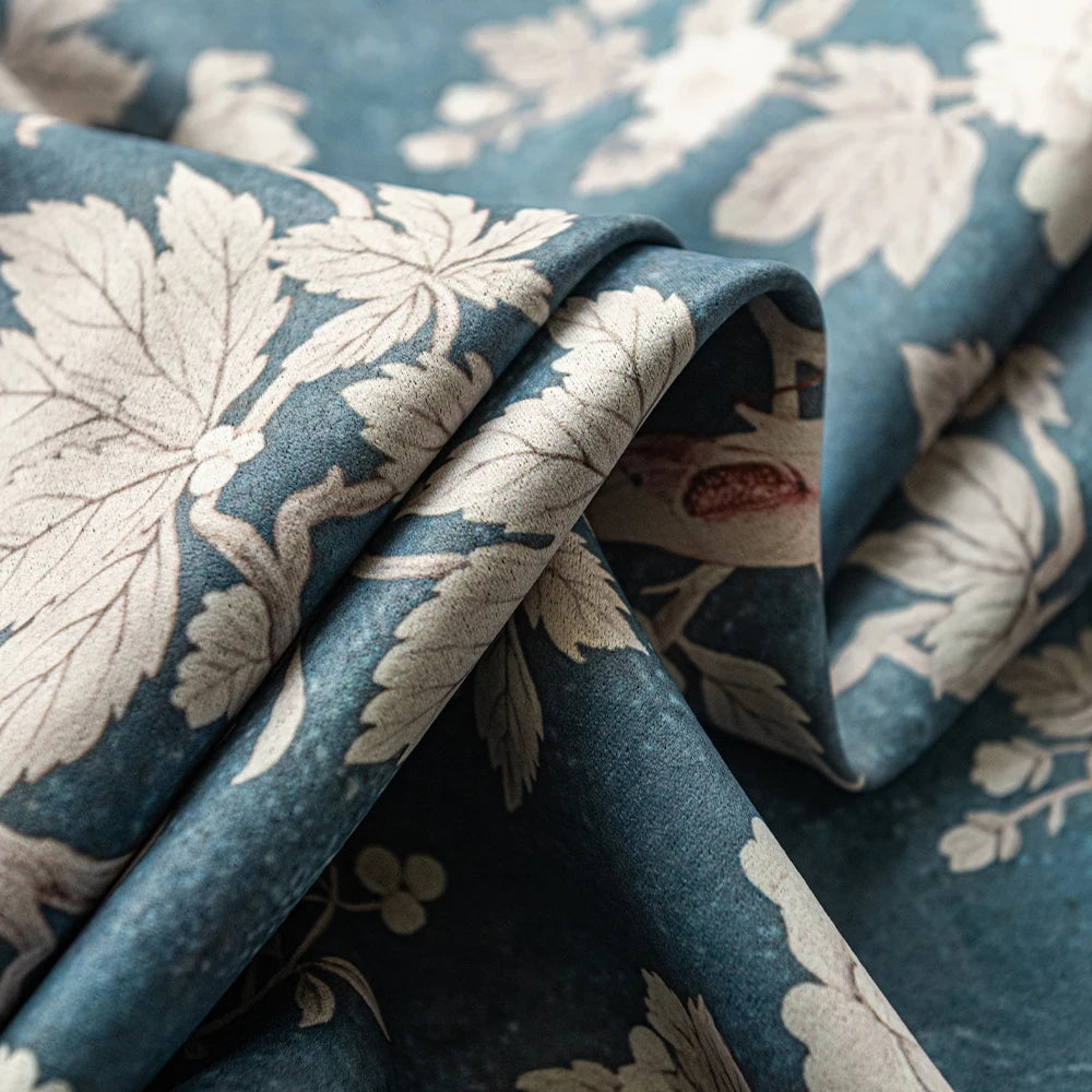 Rideau jacquard style rétro occultant pour chambre salon