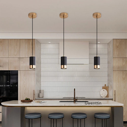 lustre moderne en or pour décoration intérieure avec lumières led - vue 6 sur 9