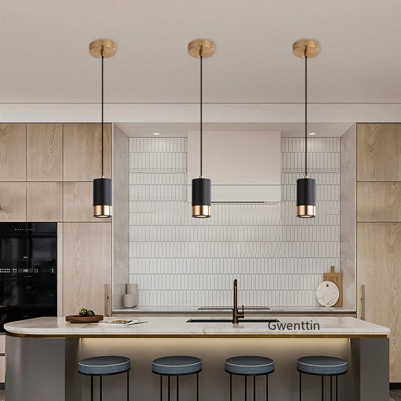 lustre moderne en or pour décoration intérieure avec lumières led - vue 5 sur 9