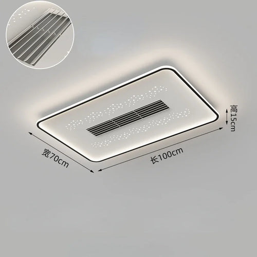plafonnier moderne avec ventilateur sans pales invisible - vue 9 sur 9
