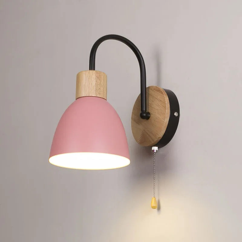 applique murale nordique moderne macaron avec interrupteur led - vue 6 sur 18
