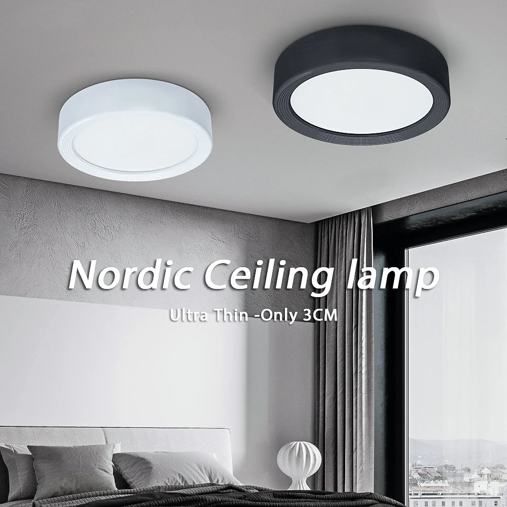 Mini LED plafonniers Dimmable Grain de bois Surface monté Downlight maison chambre décor Spot pour salon 220V 110V - vue 5 sur 11