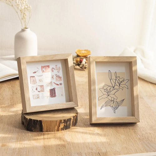 cadre photo en bois pour décoration murale et de bureau - vue 3 sur 6