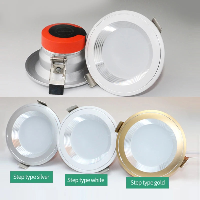 plafonnier led rond encastré pour éclairage intérieur varié - vue 6 sur 6