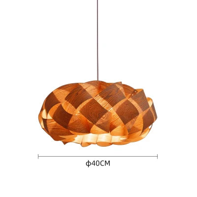 LED moderne lustre en bois chambre salon table basse décor lampe suspendue maison loft bambou lampes suspendues éclairage intérieur - vue 16 sur 19
