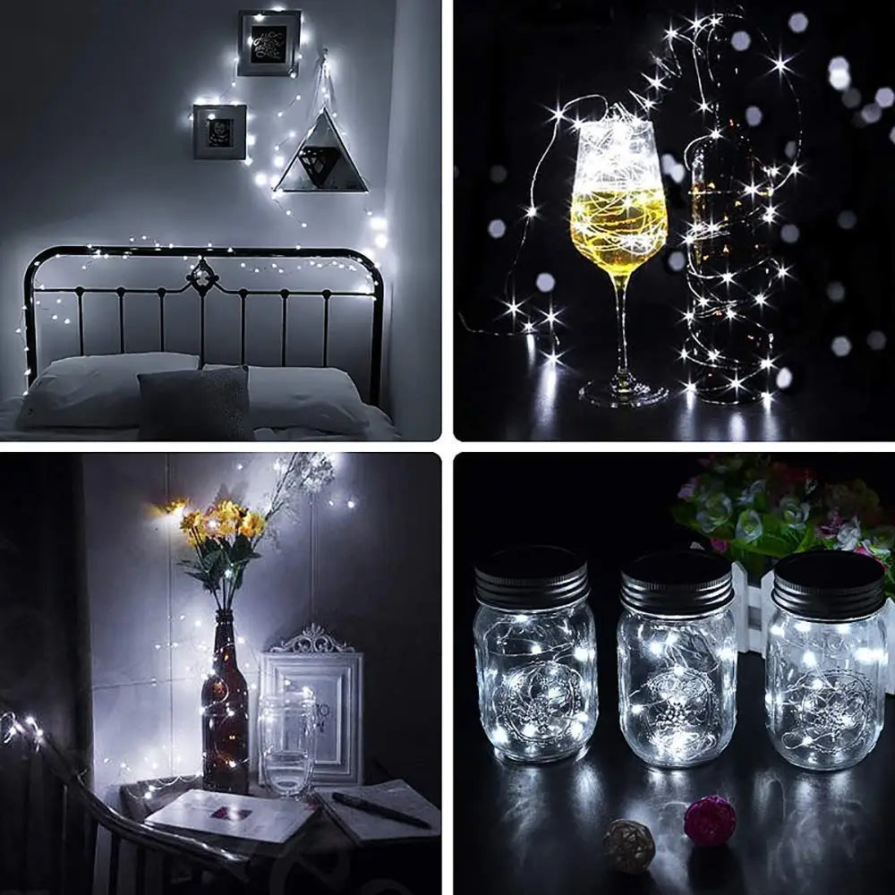 guirlande lumineuse led en fil de cuivre pour décorations de fête - vue 6 sur 15