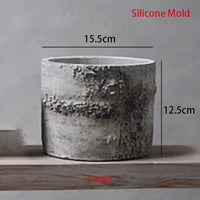 moule en silicone rétro pour pot de fleurs en ciment