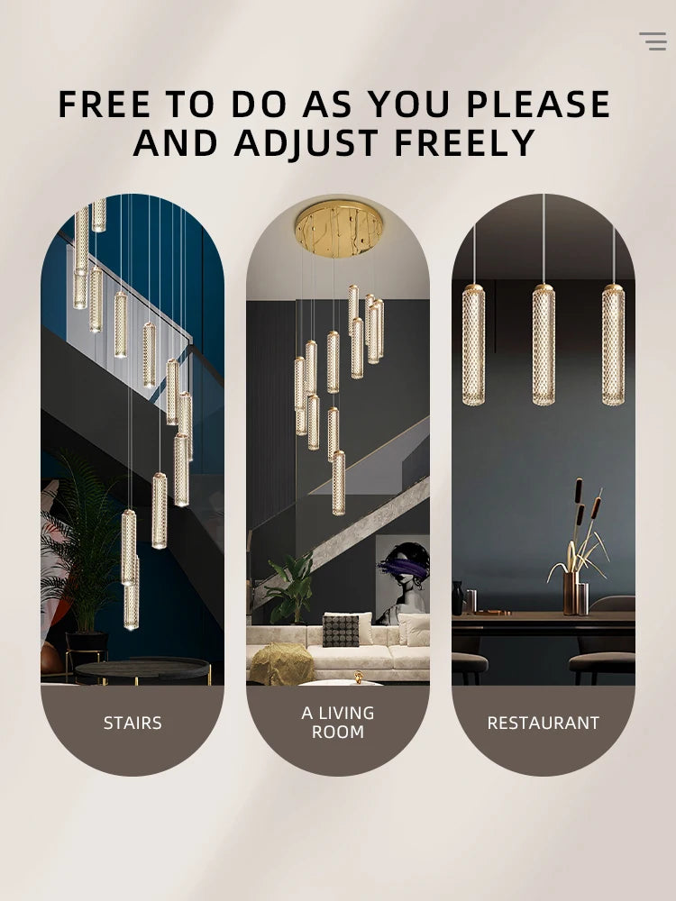 lustre moderne suspendu pour un éclairage élégant et contemporain - vue 5 sur 12