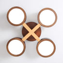 lustre led moderne en bois pour décoration intérieure élégante