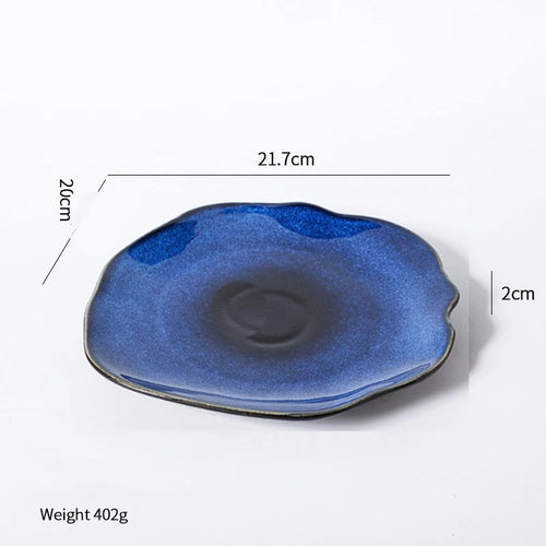 assiette plate ceramique japonaise forme coquille irreguliere