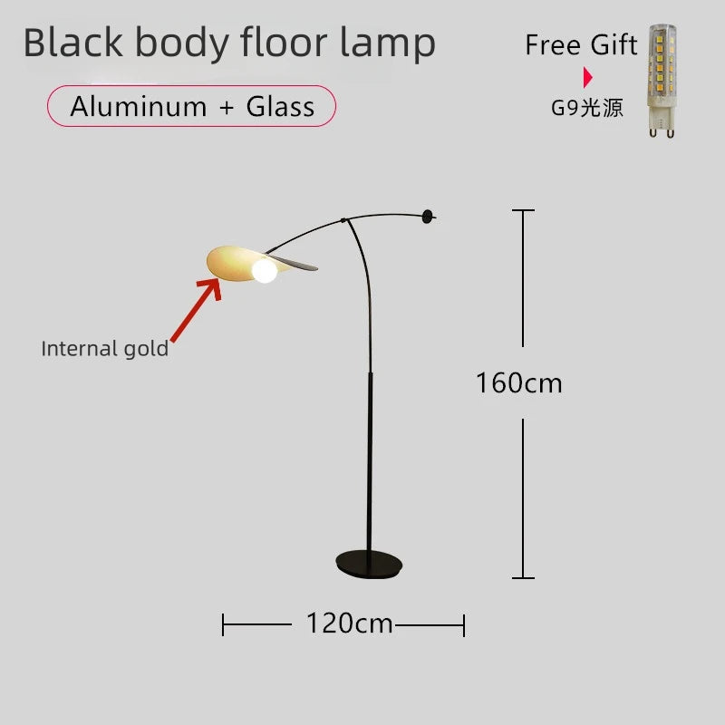 Lampadaire LED de pêche au design minimaliste moderne