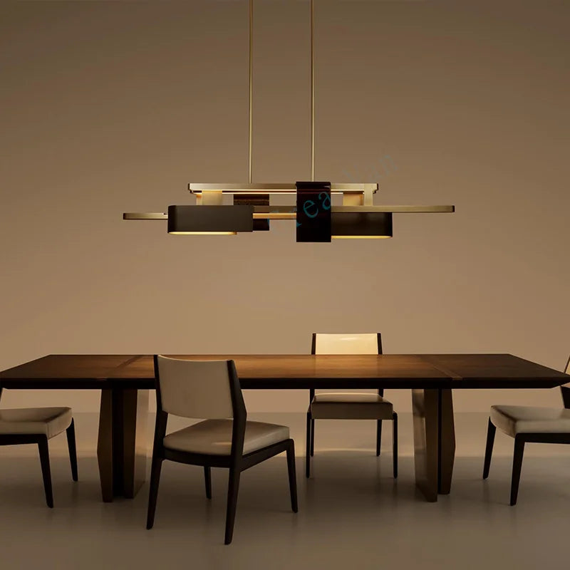lustre nordique post-moderne 	 en acier inoxydable led personnalisé - vue 5 sur 6