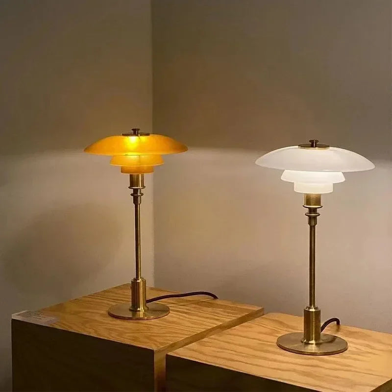 lampe de table led design nordique rétro style danois élégant