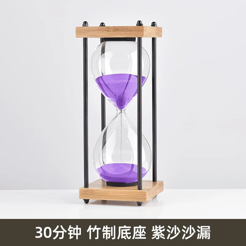sablier en verre antichute pour enfants 30 minutes style rétro - vue 16 sur 17